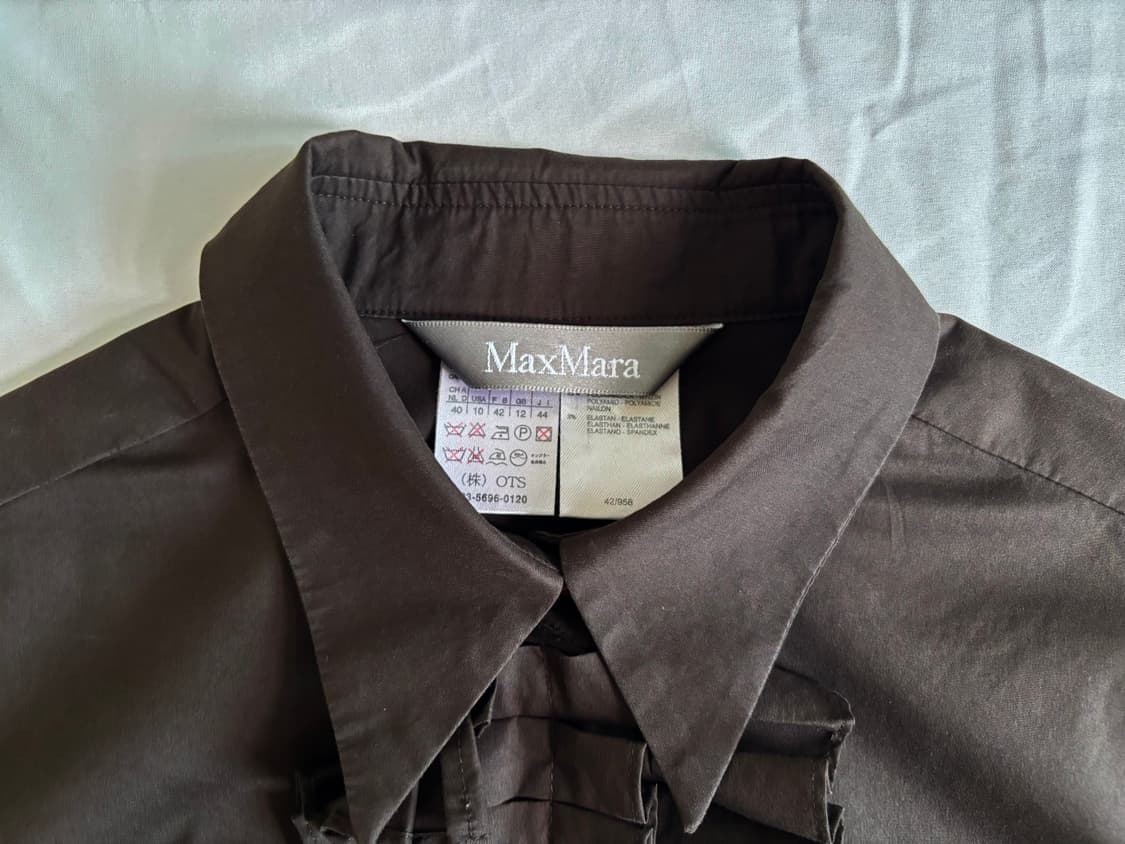 brown ruffle blouse, Max Mara 상품이미지3