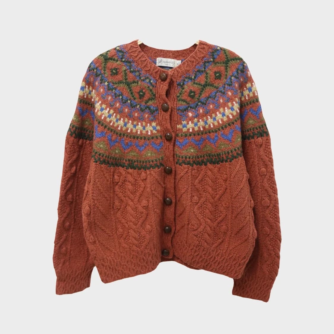 AYLESBURY 눈꽃 패턴 울 가디건 62764 상품이미지1