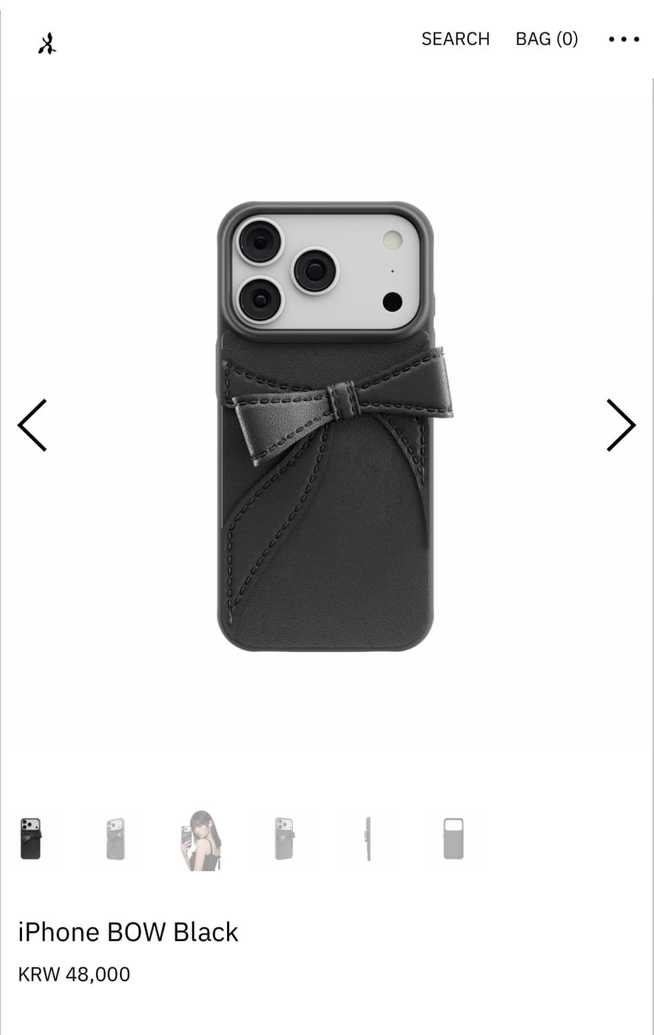 And a ash 아이폰16 Bow black case 상품이미지1