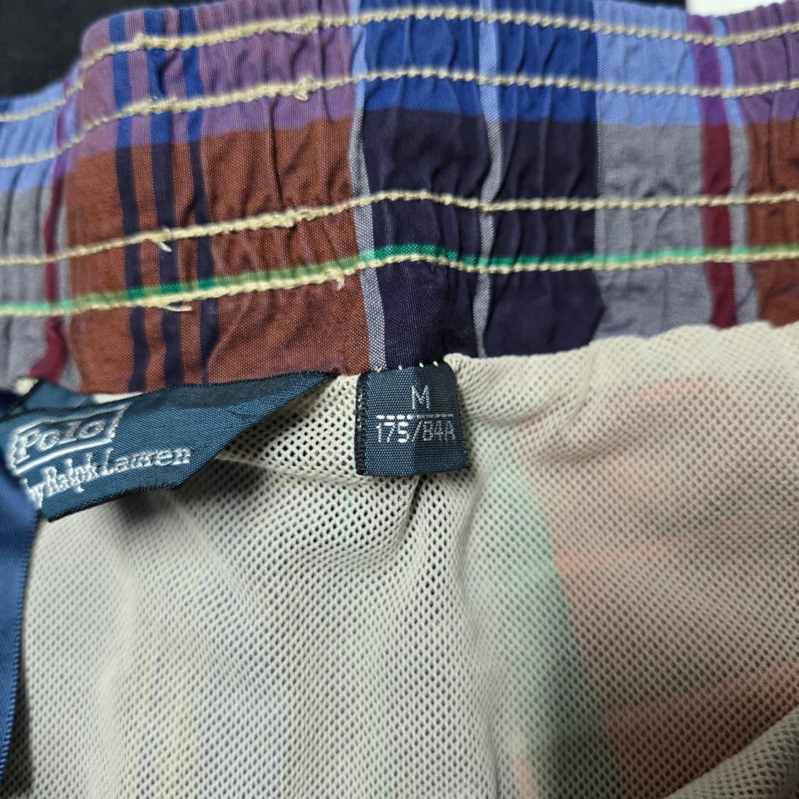 M 폴로랄프로렌 체크 스윔팬츠 수영복 멀티컬러 상품이미지5