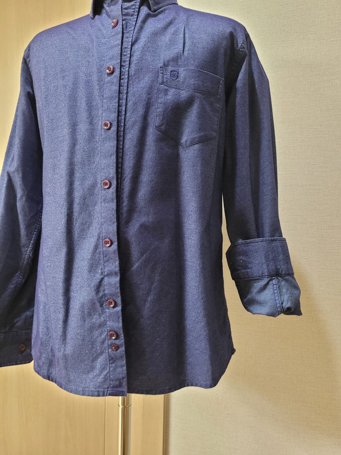 맨스타 Manstar 남자 드레스셔츠 100 블루네이비 상품이미지3