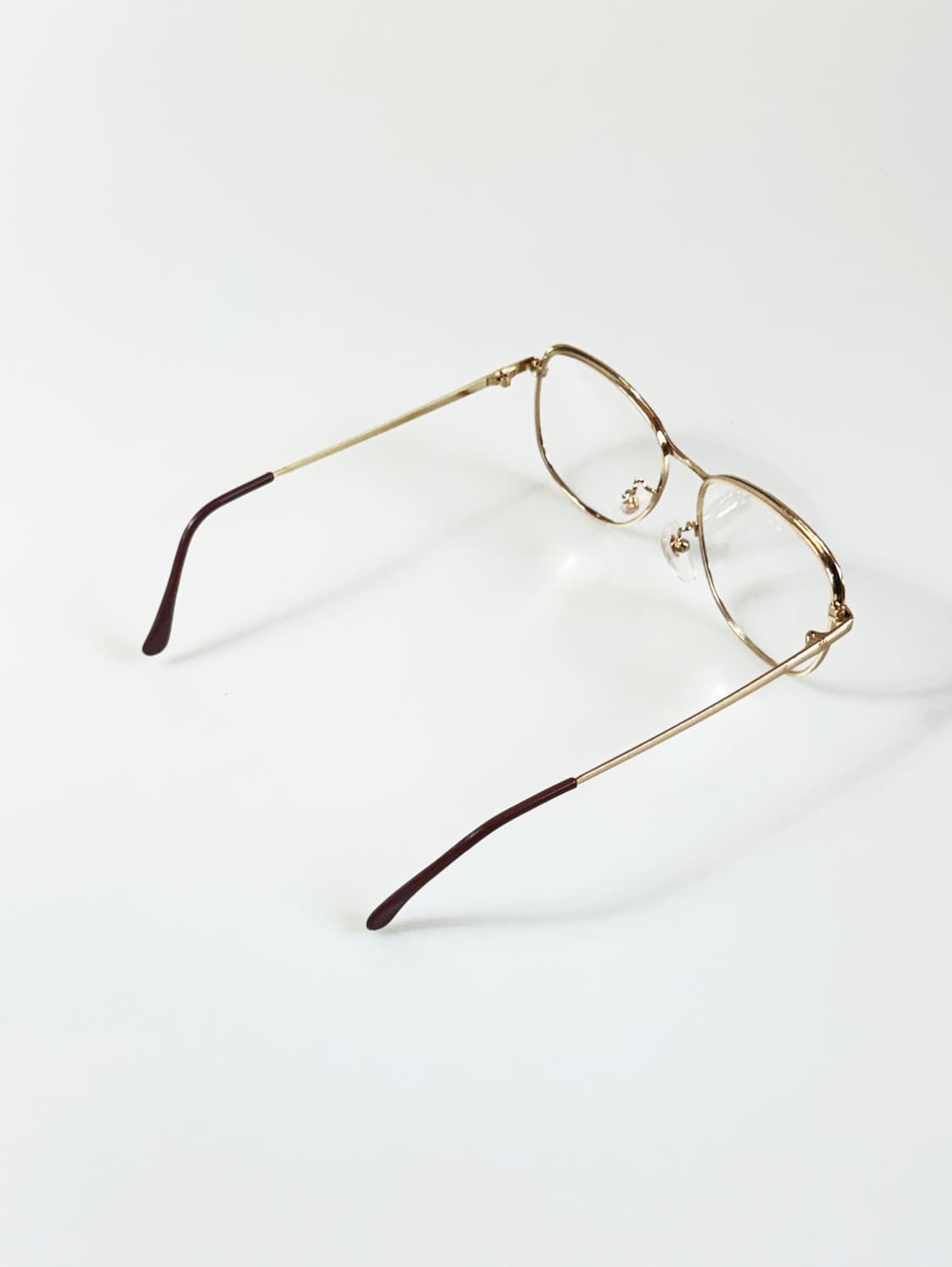 90s 유럽제 골드 스퀘어 보잉 메탈 프레임 빈티지 안경 상품이미지4