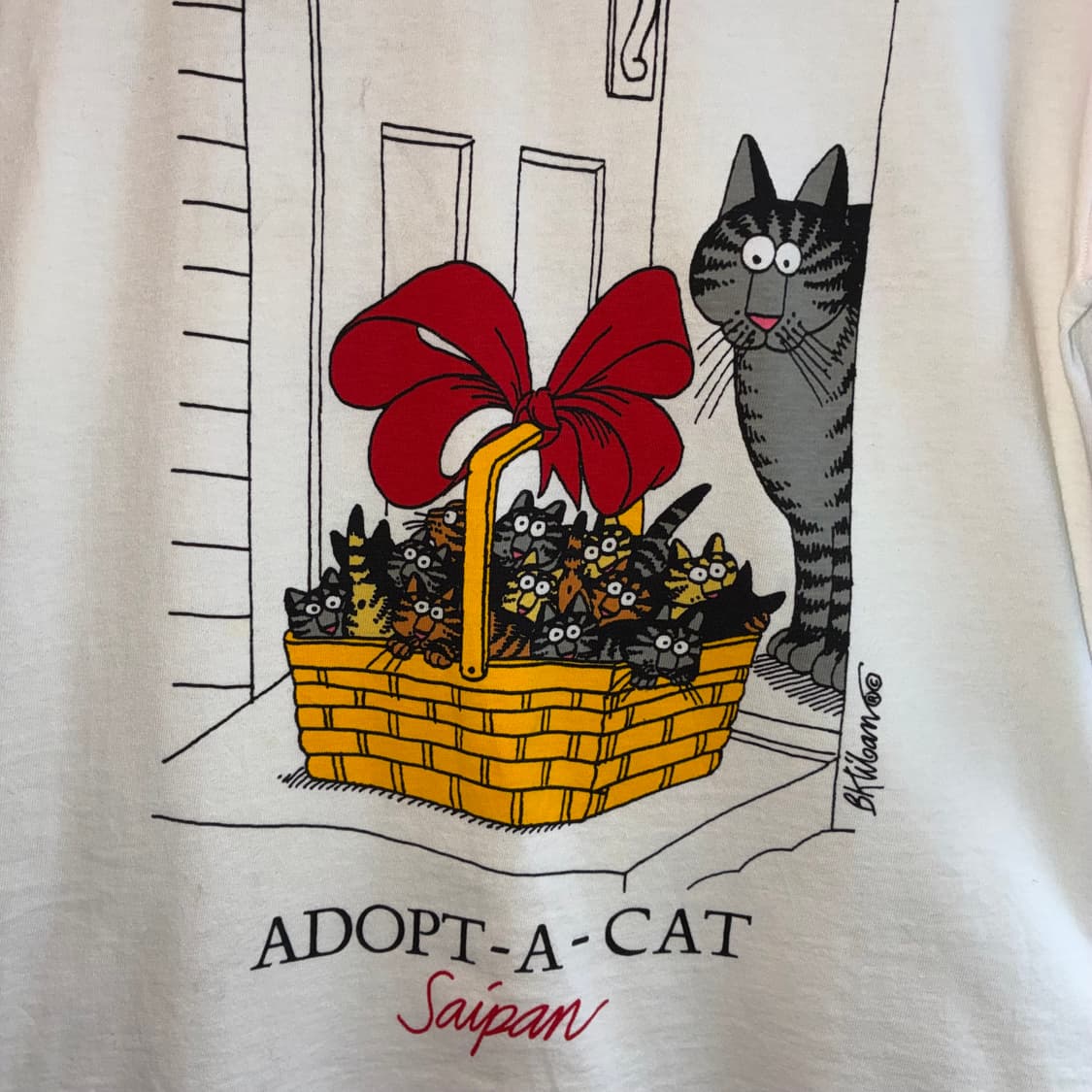 80’s Vintage ADOPT-A-CAT Tee Made In USA 상품이미지5