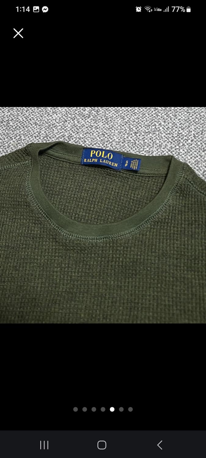 폴로 랄프로렌 화이트  와플 긴팔 티셔츠 S (2벌) 상품이미지3