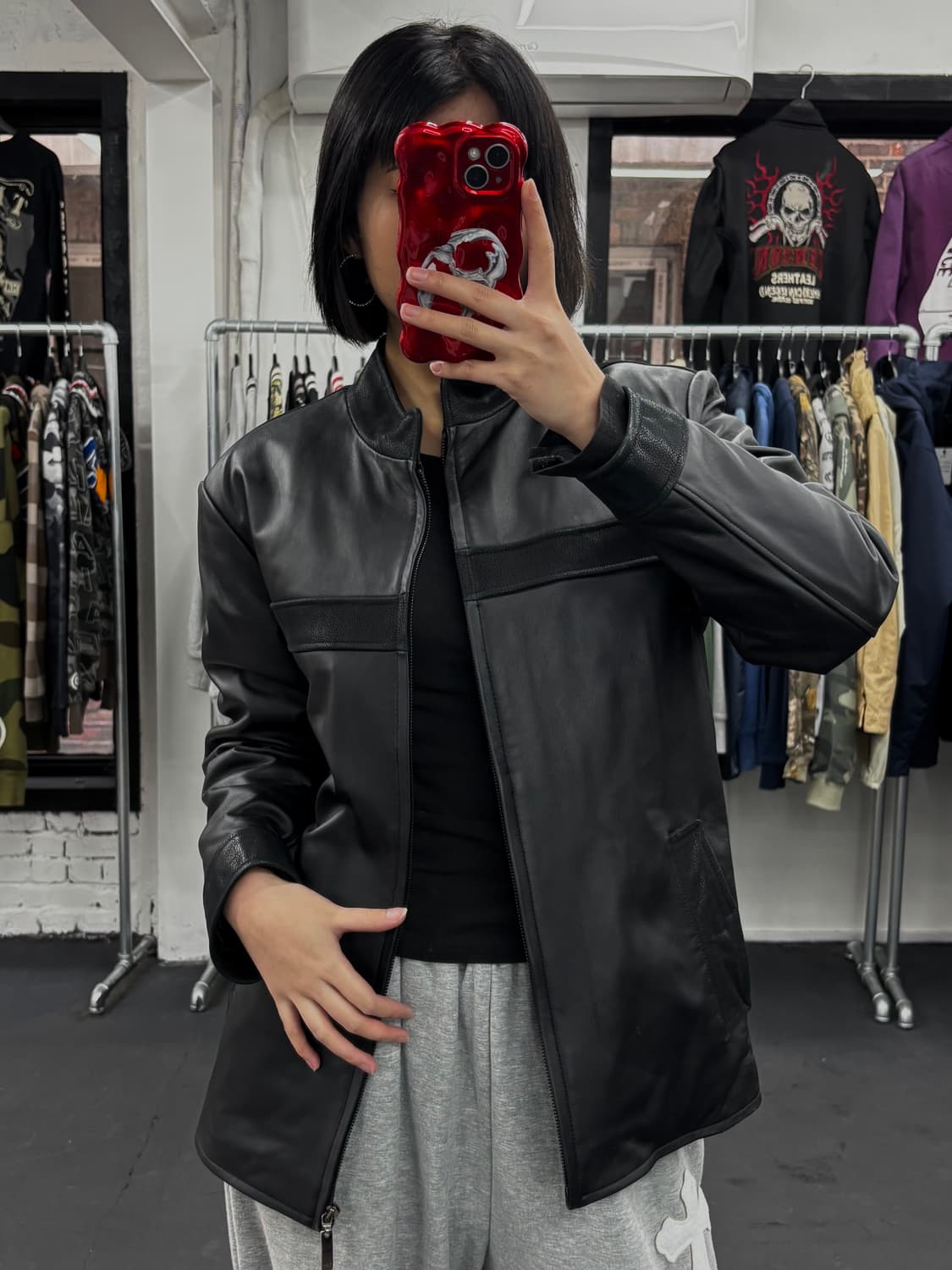 LEE 리 소가죽 레더자켓 상품이미지1