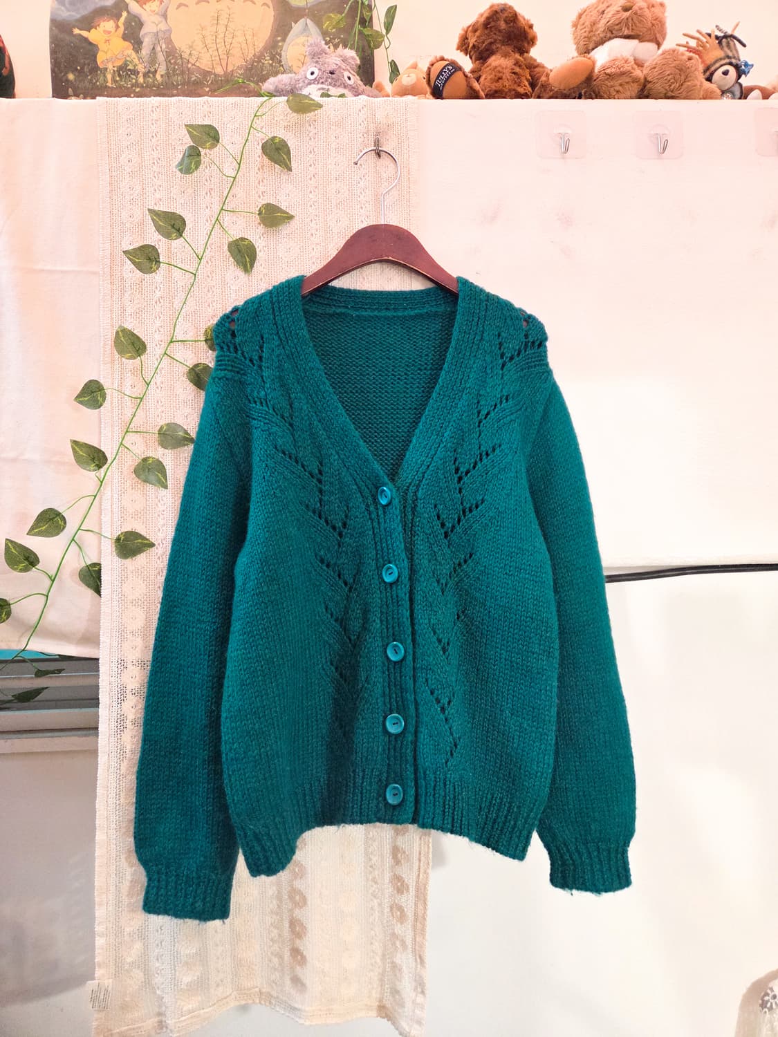 청록 보카시 가디건 상품이미지1