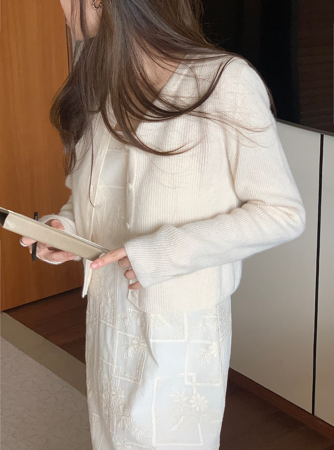 미엘miel 앤유가디건 크림 상품이미지5