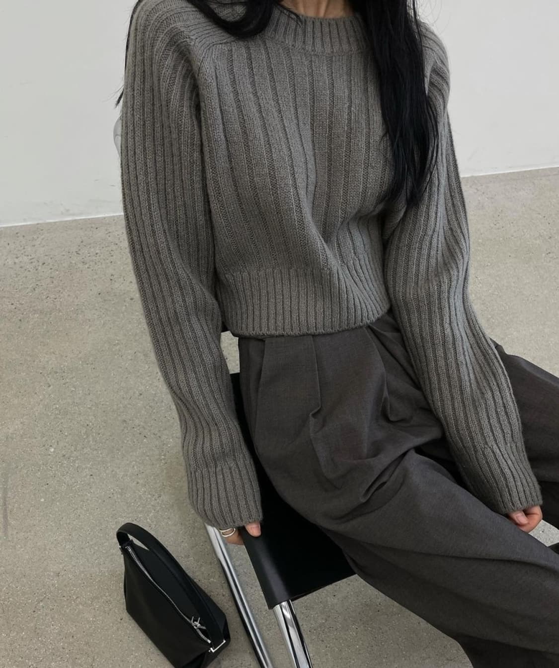 웨어러블 니트 - 블랙 상품이미지1