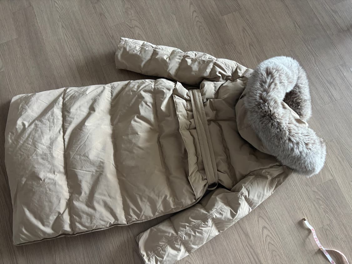 지컷 사가퍼 구스롱패딩 벨트패딩 카멜베이지 55 상품이미지2