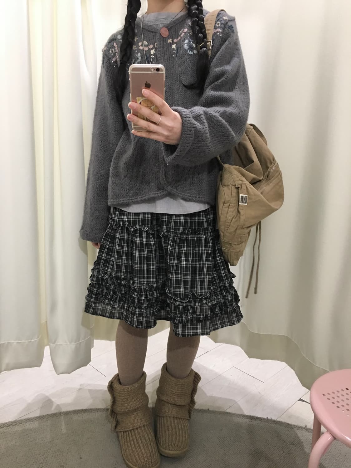 mute sky button blouse 상품이미지7