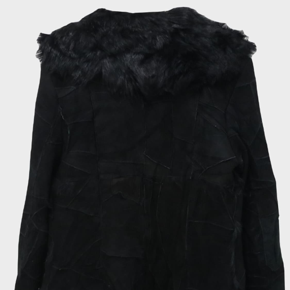 ROYAL PARTY 램 레더 패치워크 퍼자켓 62767 상품이미지6