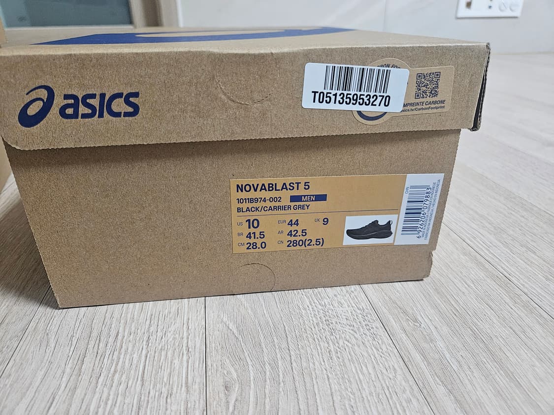 아식스 노바블라스트5 블랙 280 새상품  상품이미지1