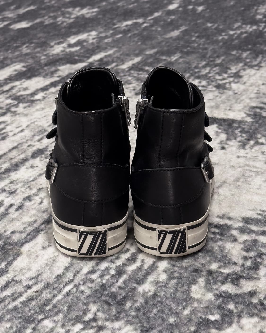 {Ash} Multi-Buckle Zip Leather Sneakers  상품이미지5