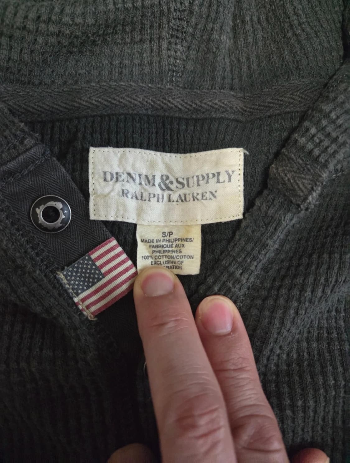 폴로 랄프 로렌 데님 앤 서플라이 와플 후드 롱슬리브 레이어드 니트 상품이미지2