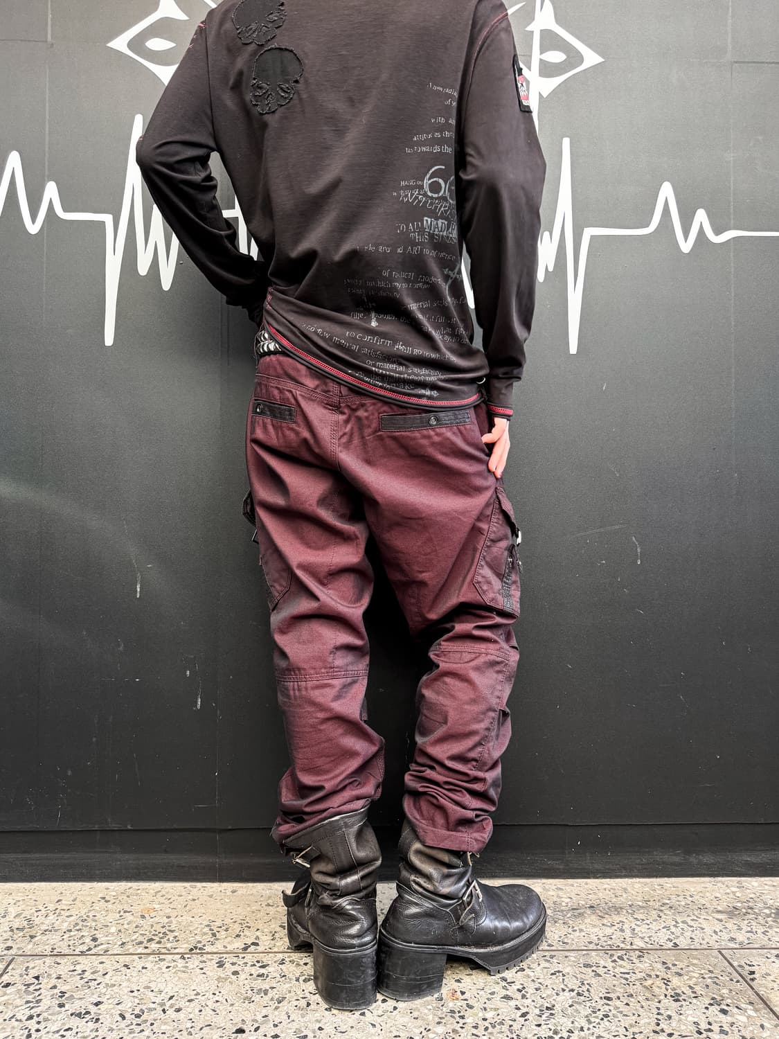 Nicole Club for Men Burgundy Cargo Pants 상품이미지10