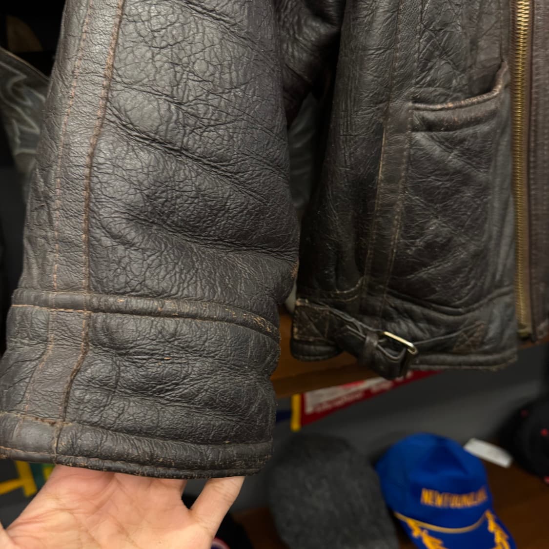 Vintage 리얼 양가죽 레더 빈티지 무스탕 B-3 쉽스킨 N139 상품이미지5