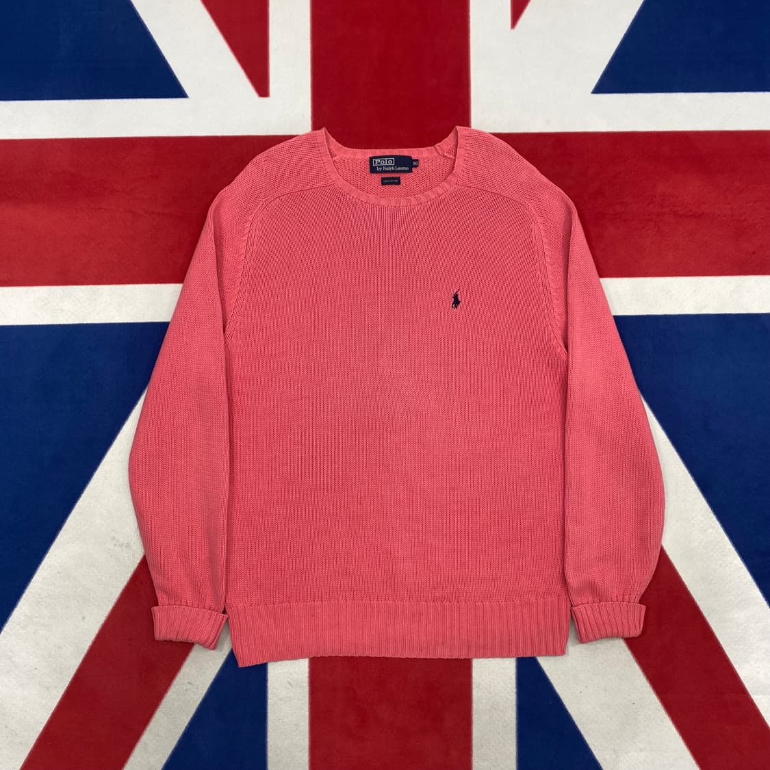 폴로 핑크 니트 90 실측 M -L  상품이미지1
