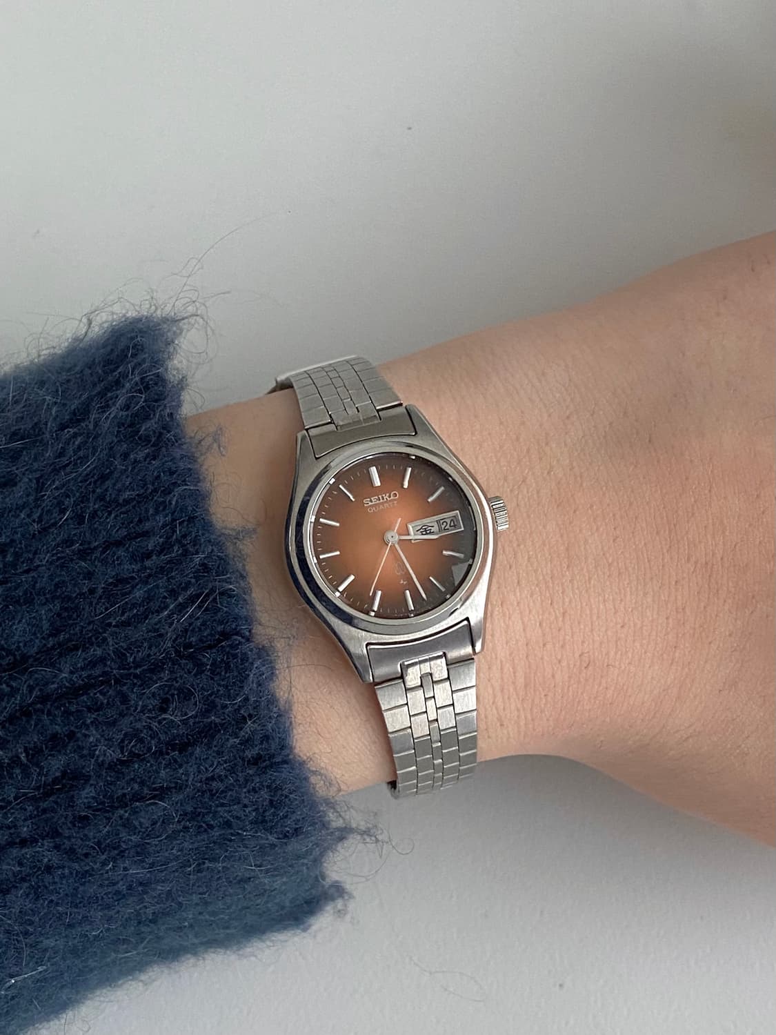 Seiko 세이코 브라운 그라데이션 데이데이트 쿼츠 상품이미지8