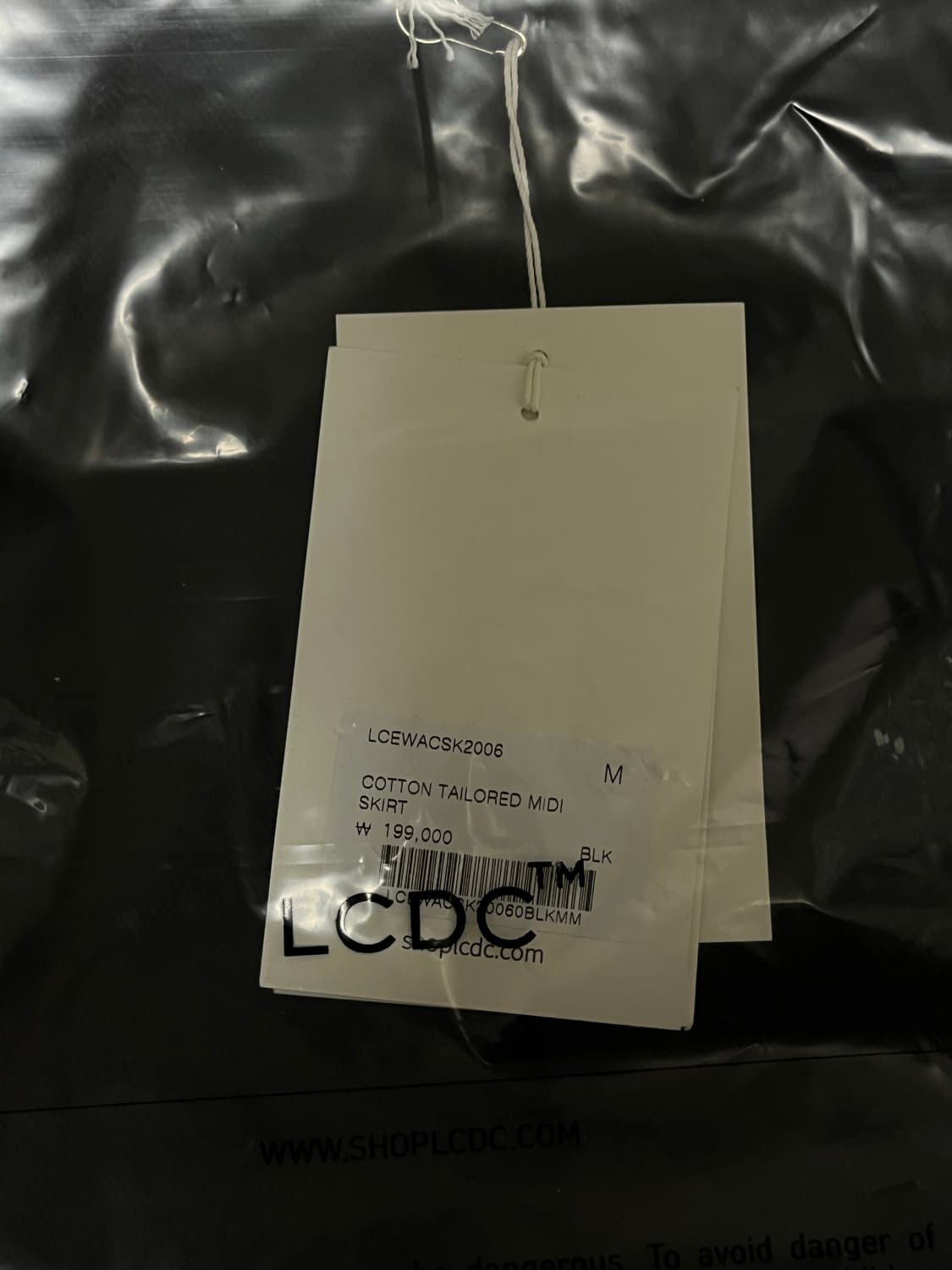 LCDC cotton tailored midi skirt (black) 상품이미지5