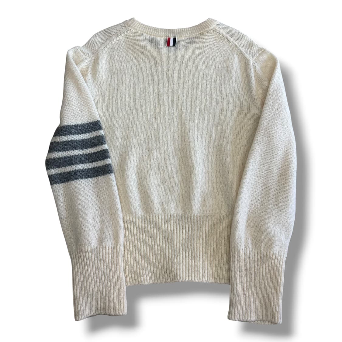 Thom Browne 그레이 완장 아이보리 울 니트 상품이미지2