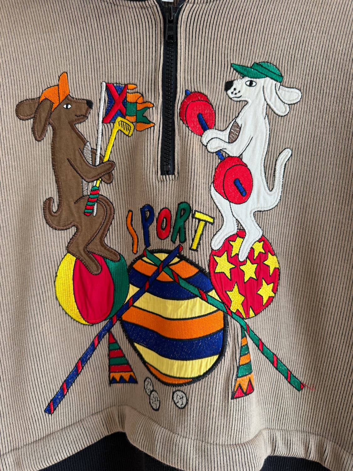 올드 까스텔바작(Castelbajac) 하프 집업 롱 후드 상품이미지4