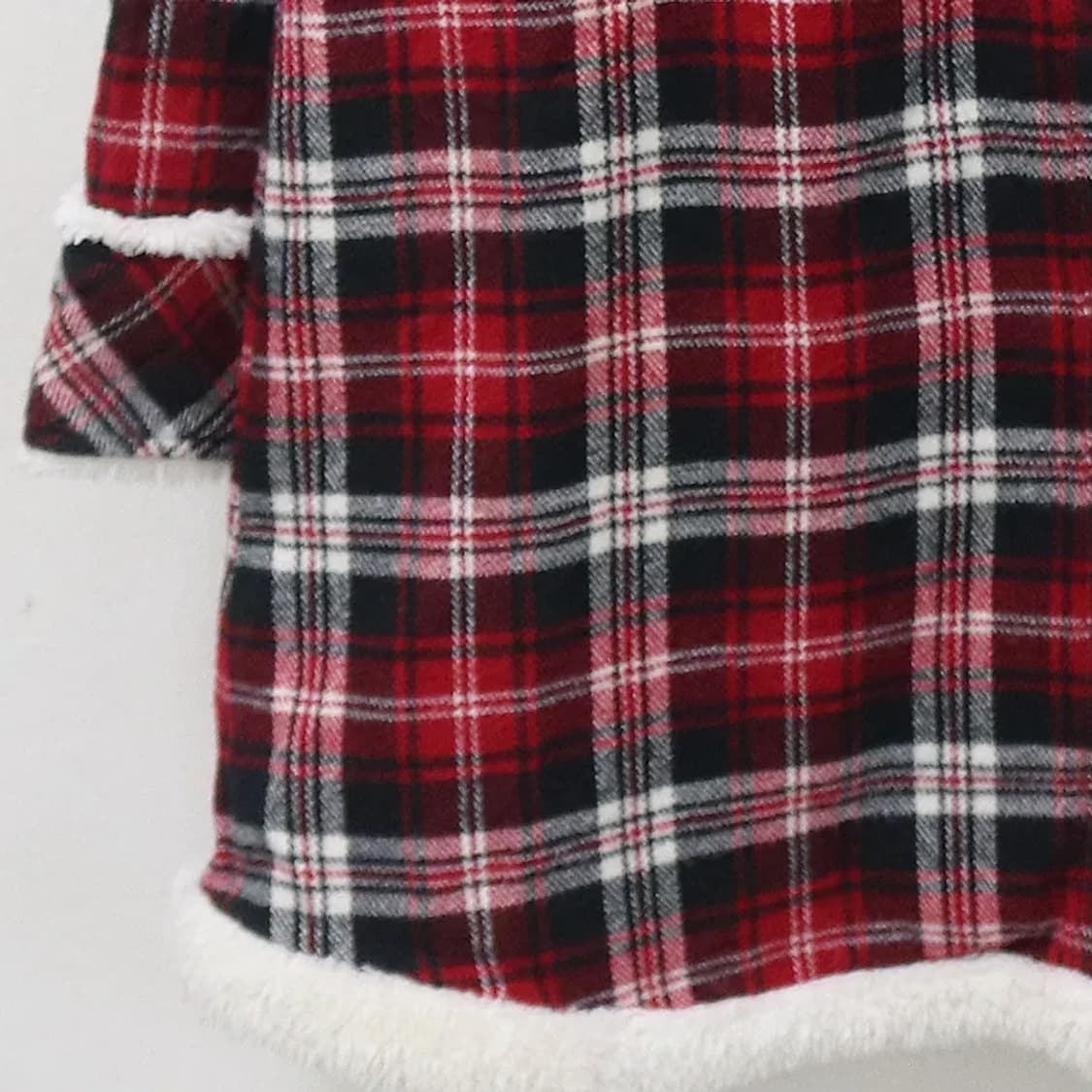 코르자 뽀글이 후드 체크 자켓 61502 상품이미지4