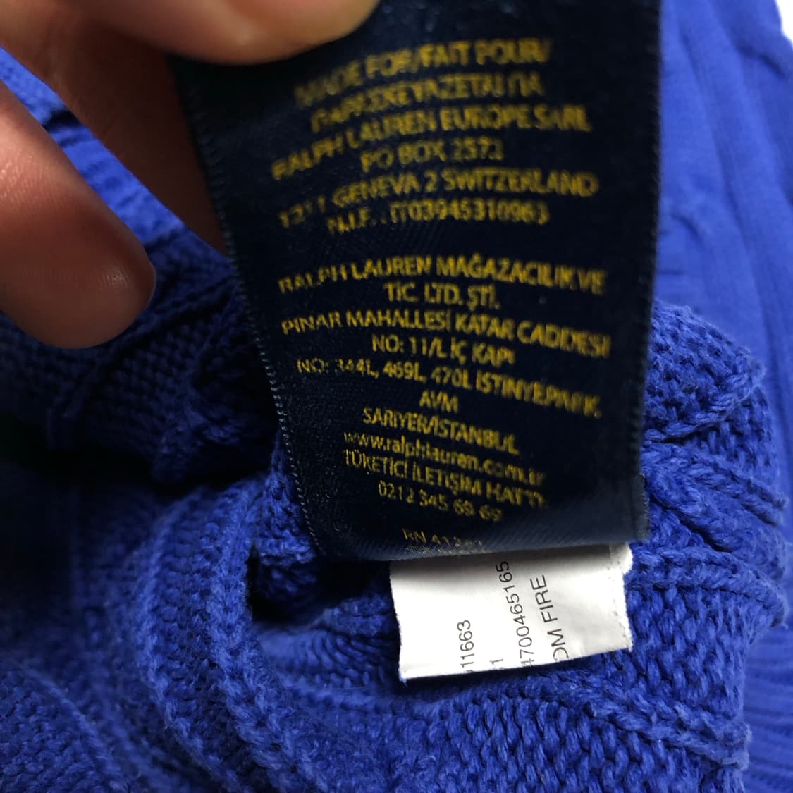 폴로 랄프로렌 니트 마린블루 꽈배기 상품이미지4