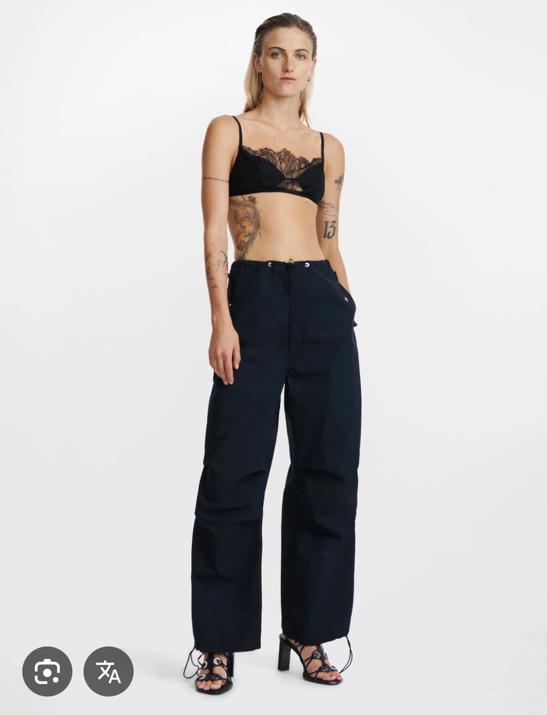 디온리 Dion Lee 파라슈트 코튼 팬츠 블랙 xs 상품이미지1