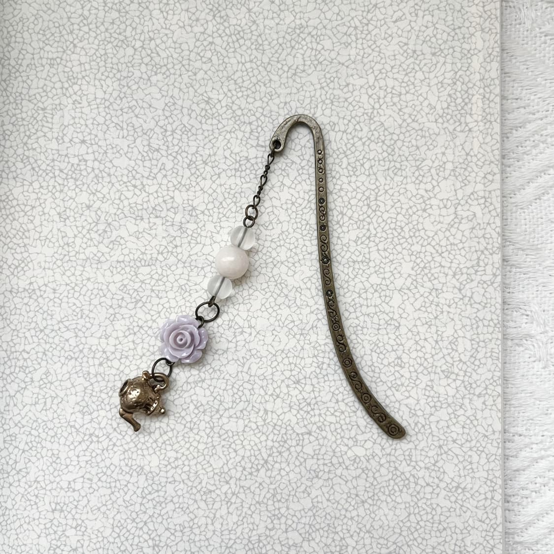 ⊰flower teapot⊱ bookmark 앤틱 티팟 책갈피 상품이미지1