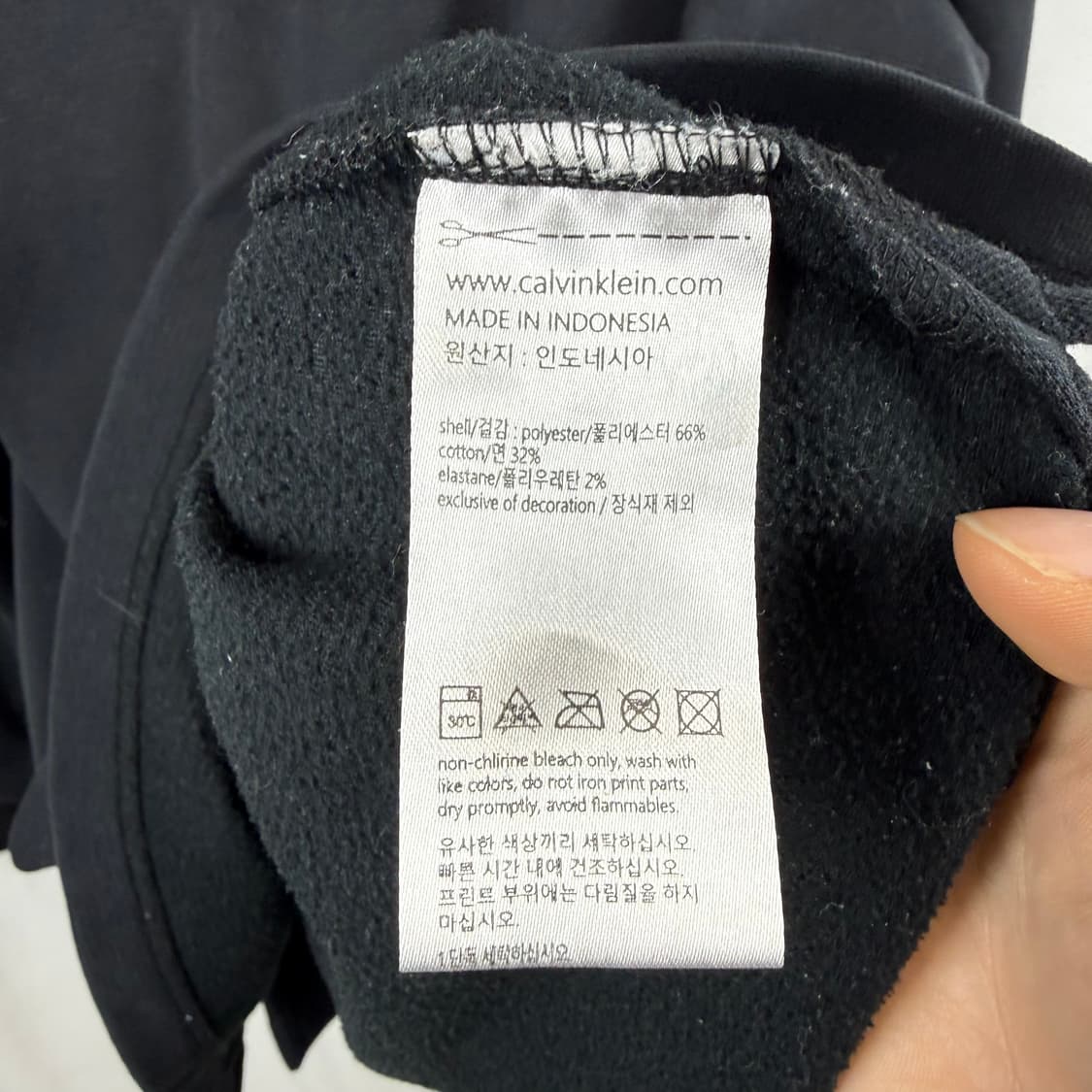 (2XL) 캘빈클라인 퍼포먼스 카라 긴팔 티 블랙 상품이미지5