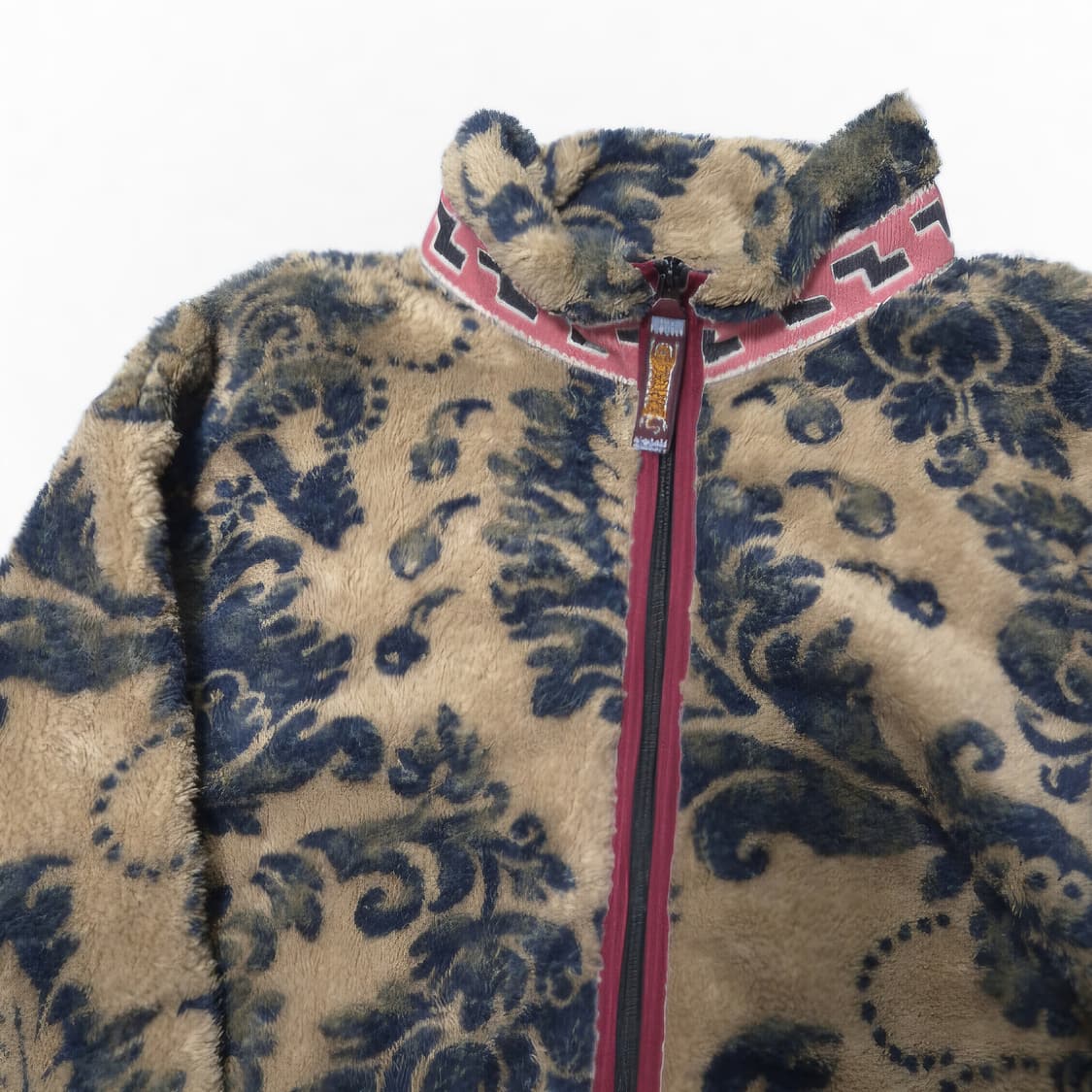 캐피탈 다마스크 패턴 플리스 집 블루종 베이지 상품이미지3