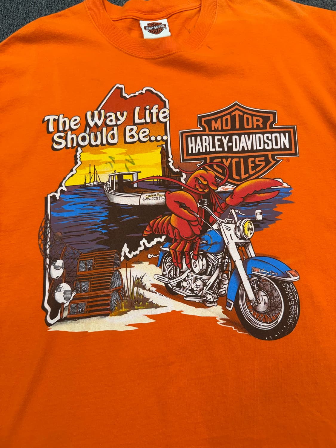 L) 할리데이비슨 빈티지 프린팅 반팔 티셔츠 상품이미지4