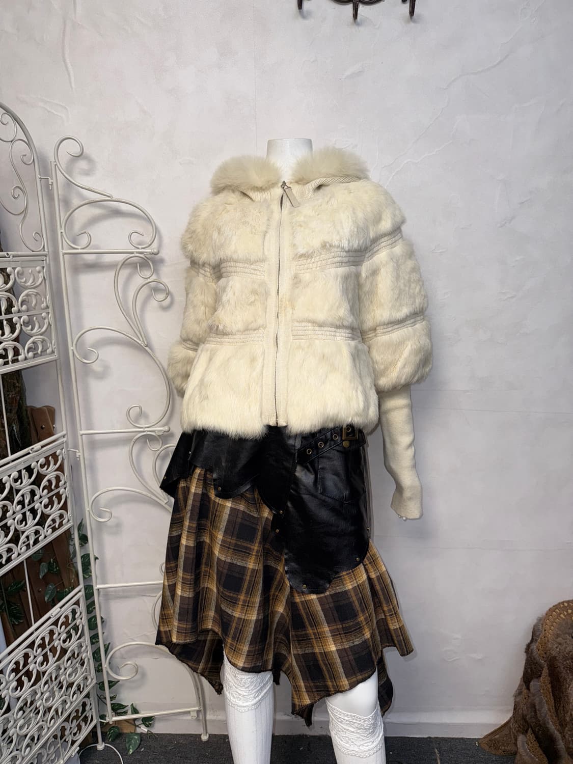 O’2ND rabbit&fox fur warmer hood jacket 상품이미지6