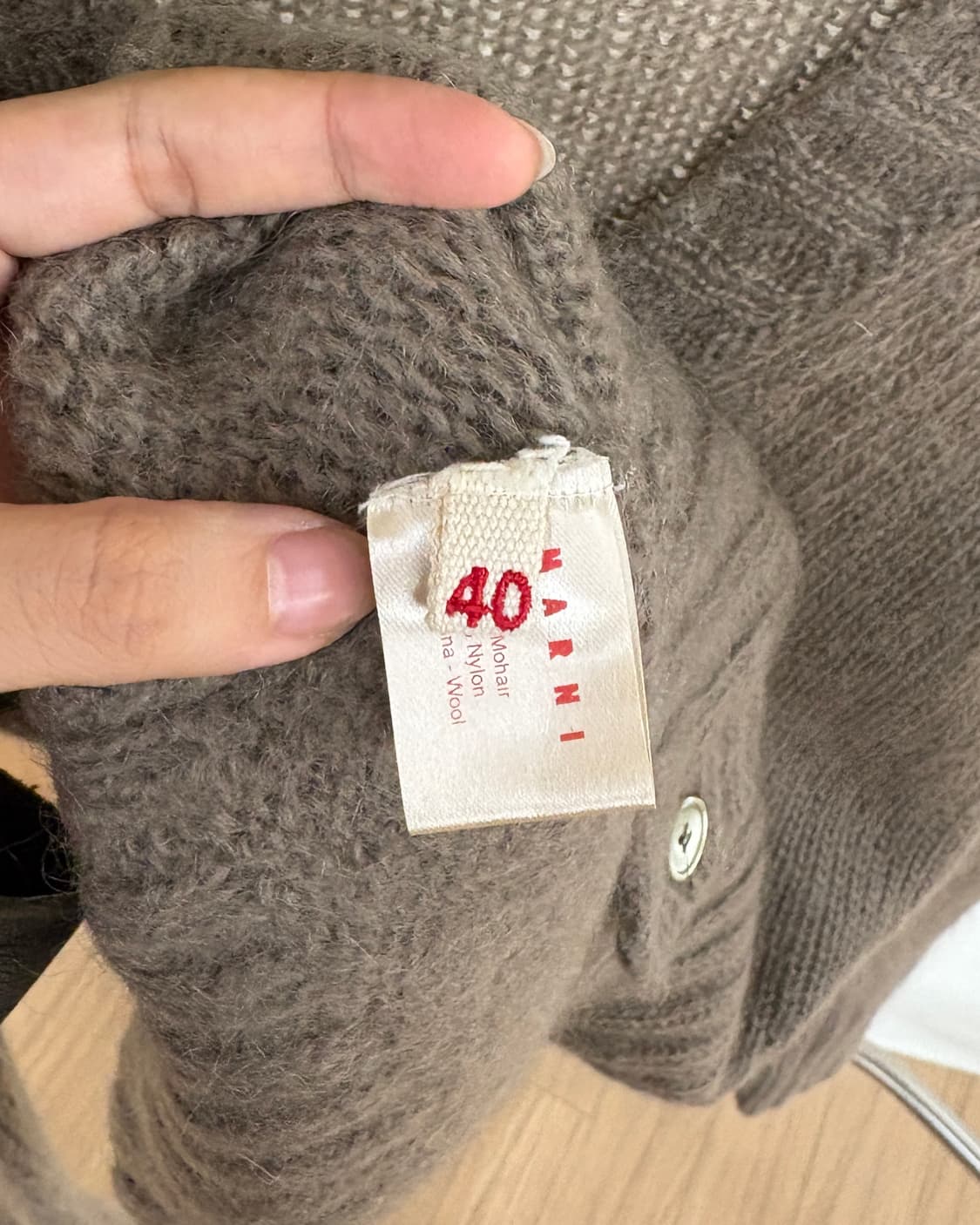 마르니 브라운 모헤어 브이넥 가디건 상품이미지8