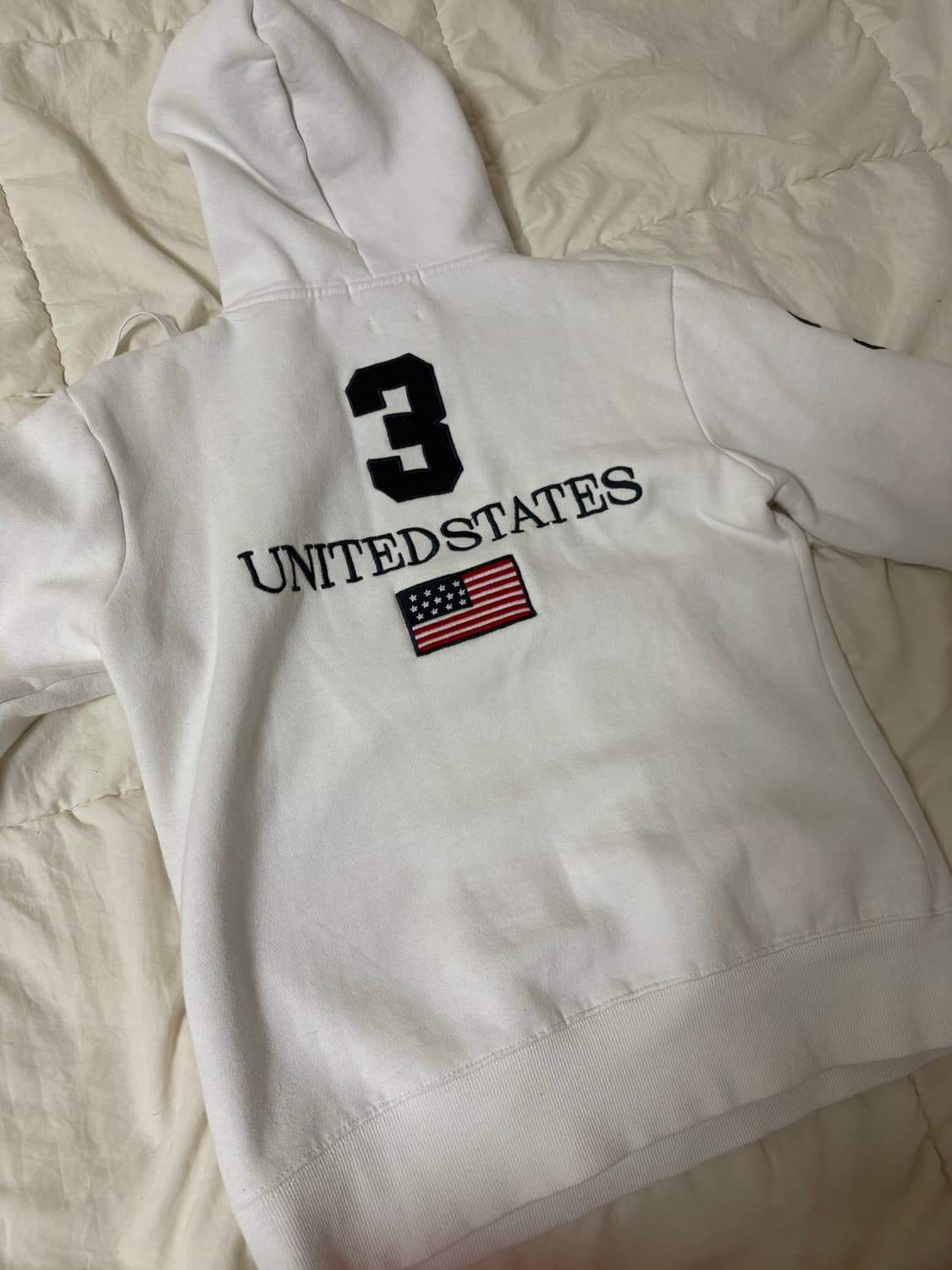 폴로 빅포니 성조기 후드티 화이트 상품이미지2