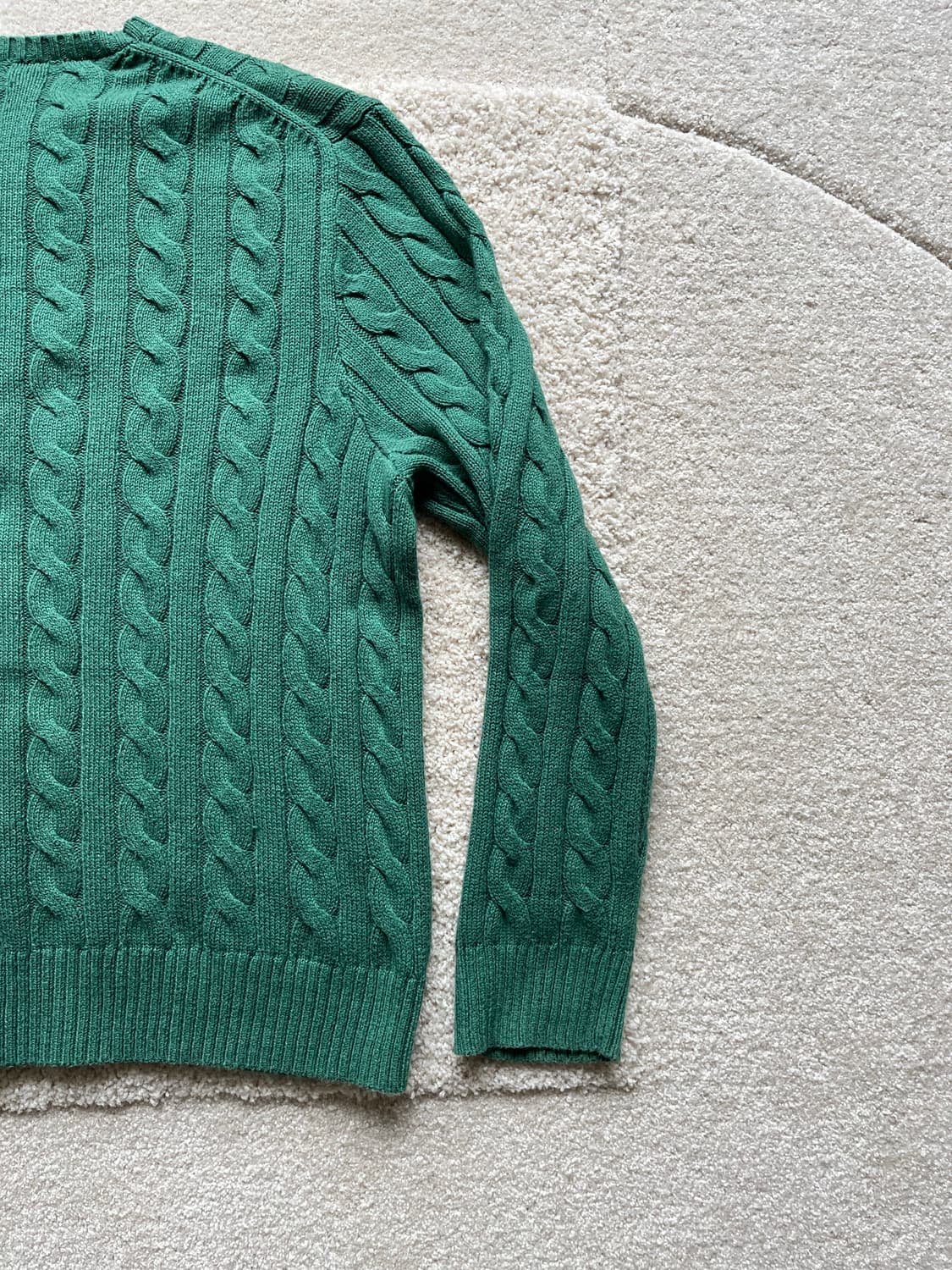 폴로 랄프로렌 케이블 니트 스웨터 그린 (105-110) 상품이미지8