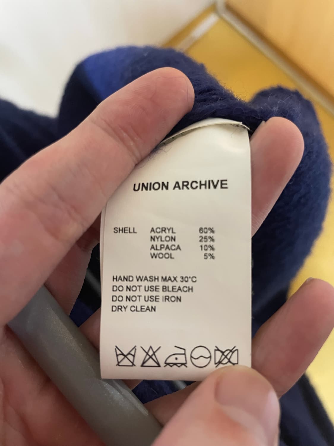 유니온아카이브 알파카 가디건 M 블루 상품이미지5