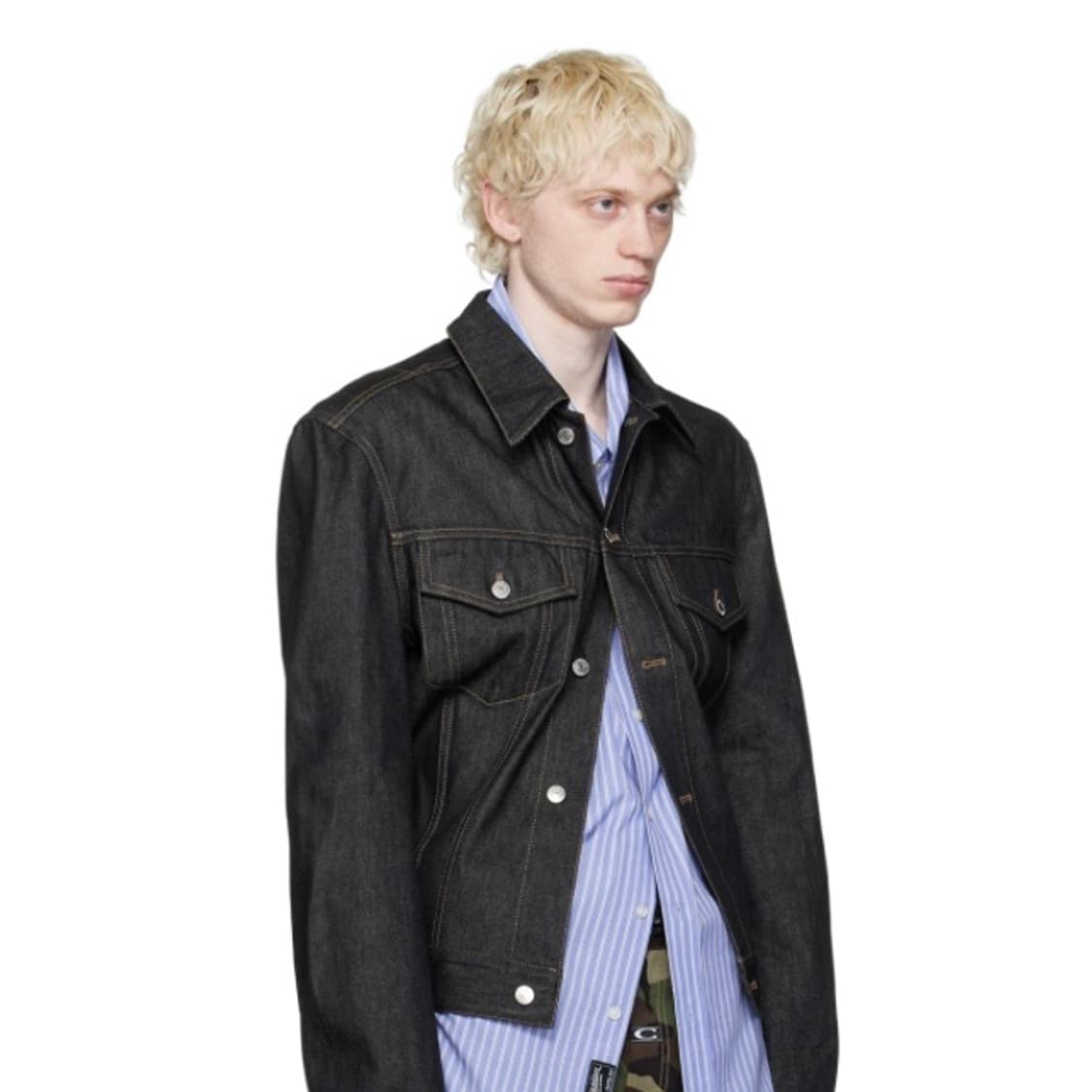 (M) 커미션 숏 데님 자켓 상품이미지1