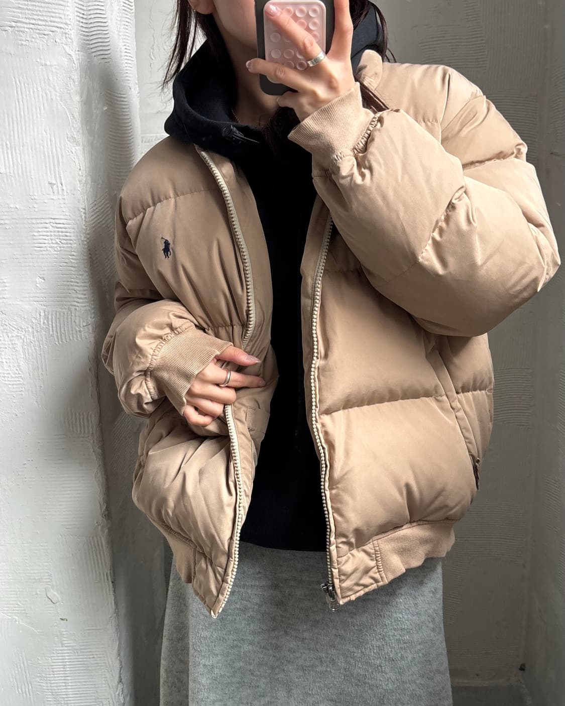 Polo 폴로 랄프로렌 90’s 베이지 컬러 푸퍼 다운 자켓 상품이미지2