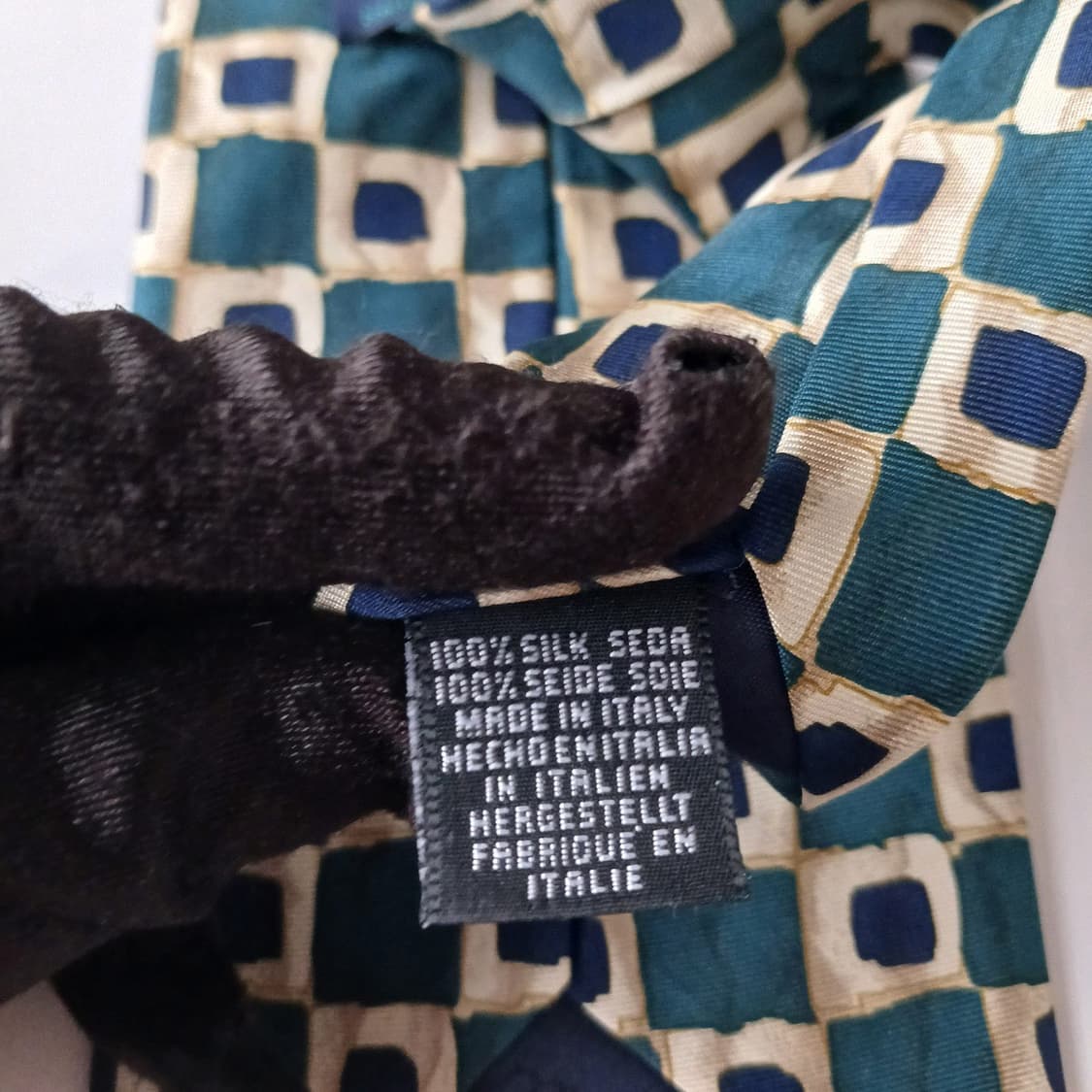 타이렉 실크 그린 패턴 넥타이 9.9cm 새제품 A19512 상품이미지10