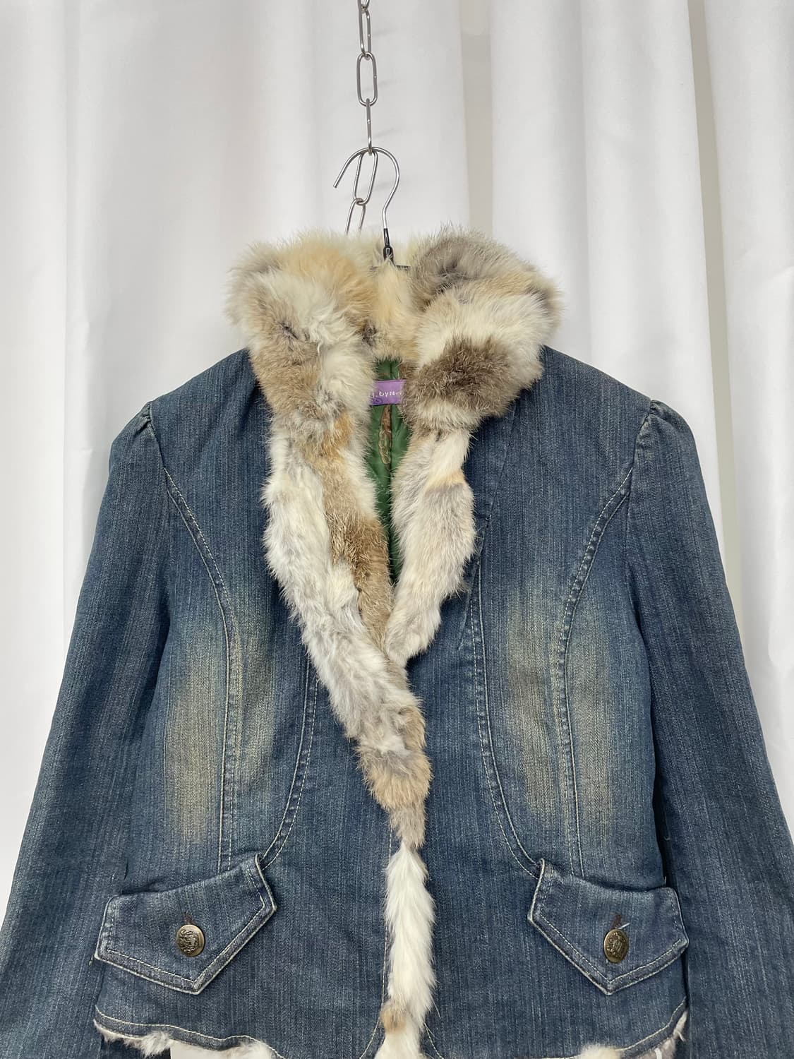 y2k 퍼트리밍 데님 아일렛 자켓 상품이미지6