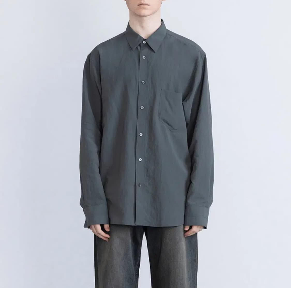 벨리에 리플 셔츠 - 올리브 상품이미지1