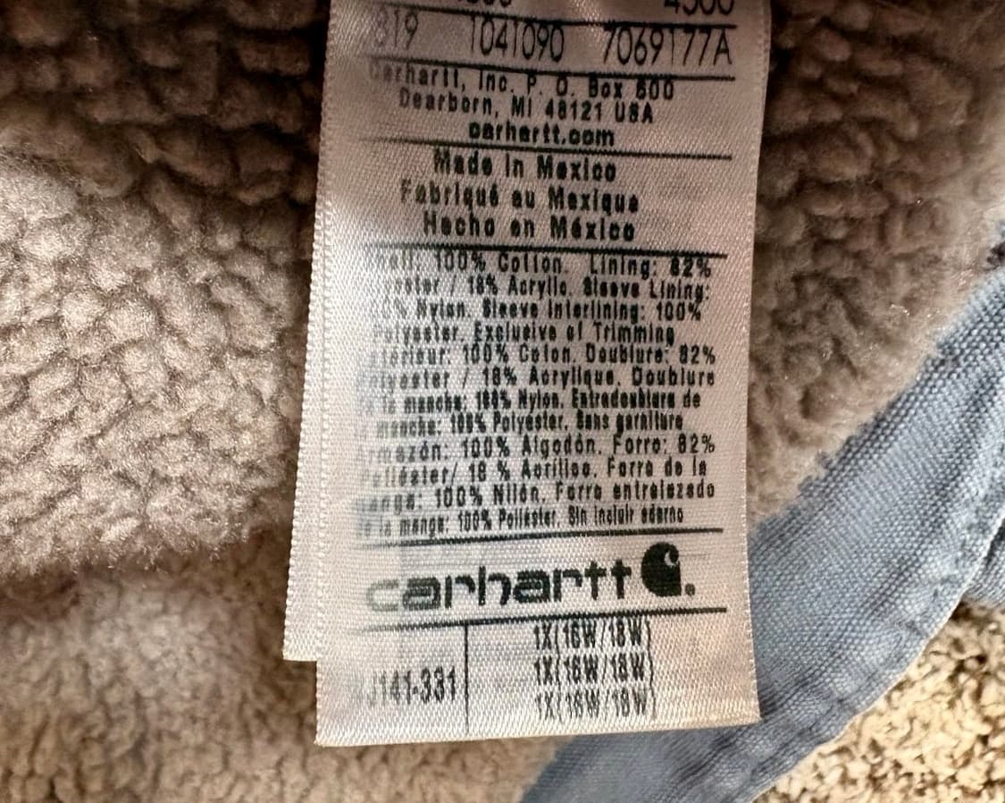 정품 칼하트 j141 시에라 셰르파 덕액티브 자켓(XL) 상품이미지8