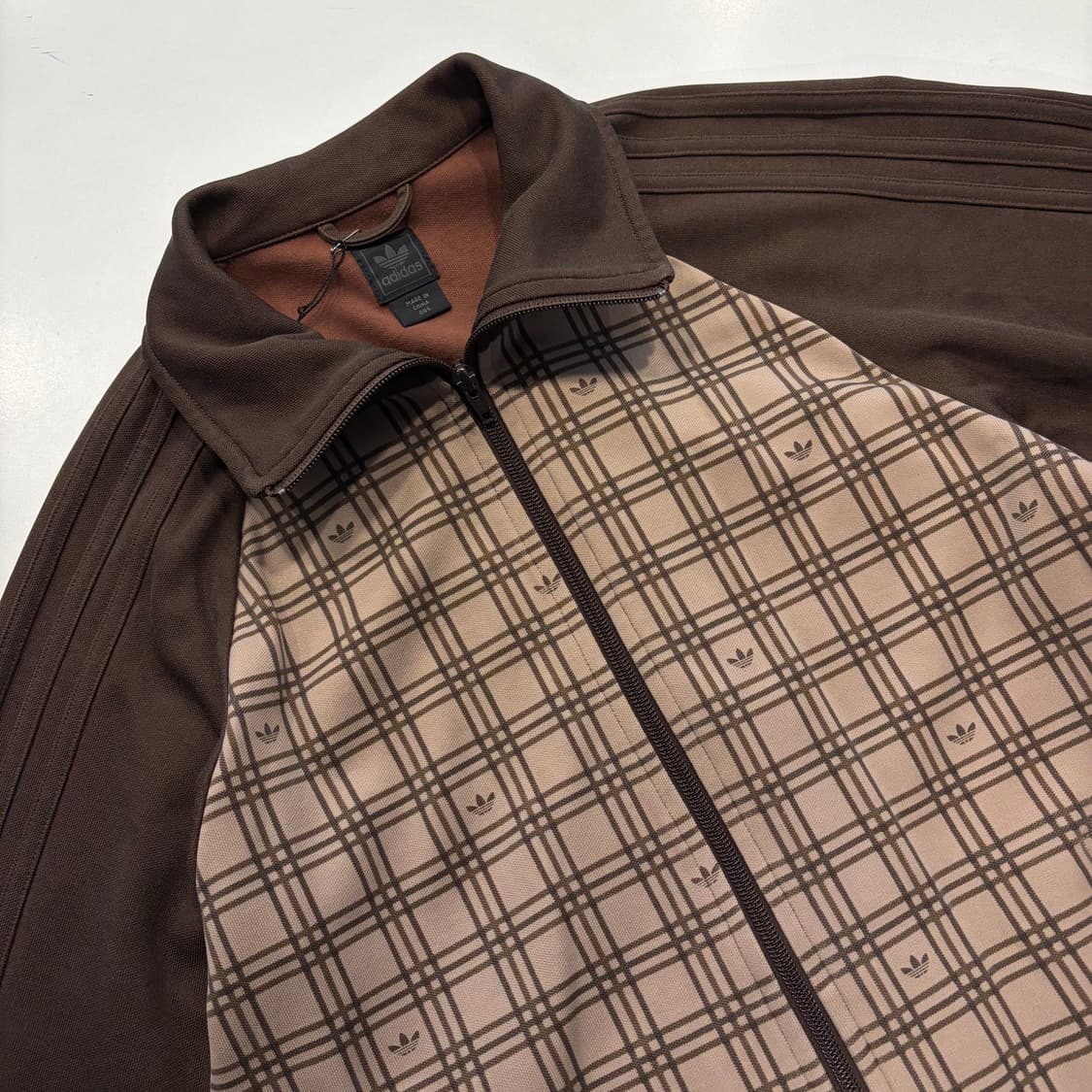 [95] 07s 아디다스 대장급 체크 패턴 브라운 트랙 져지 D508 상품이미지3