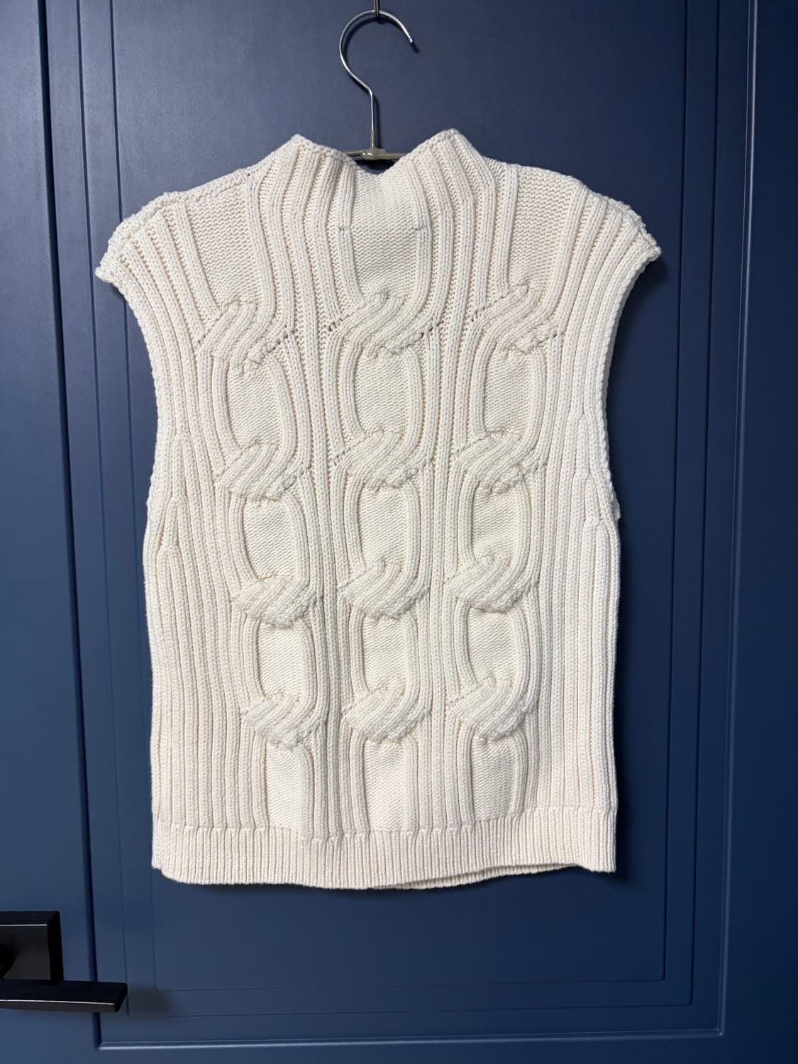 Zara 케이블 니트 베스트 아이보리 상품이미지4