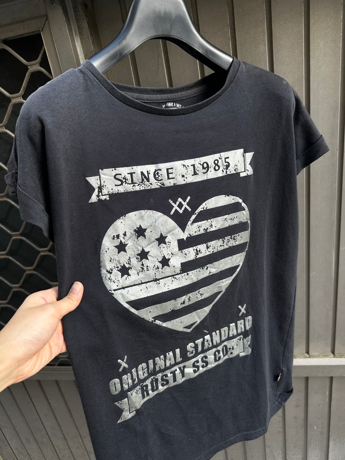 RUSTY vintage black printing tee 상품이미지3