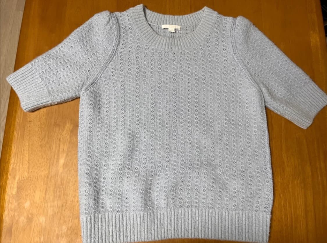 Cos 코스 베이비블루 울 반팔 스웨터_S사이즈 상품이미지1