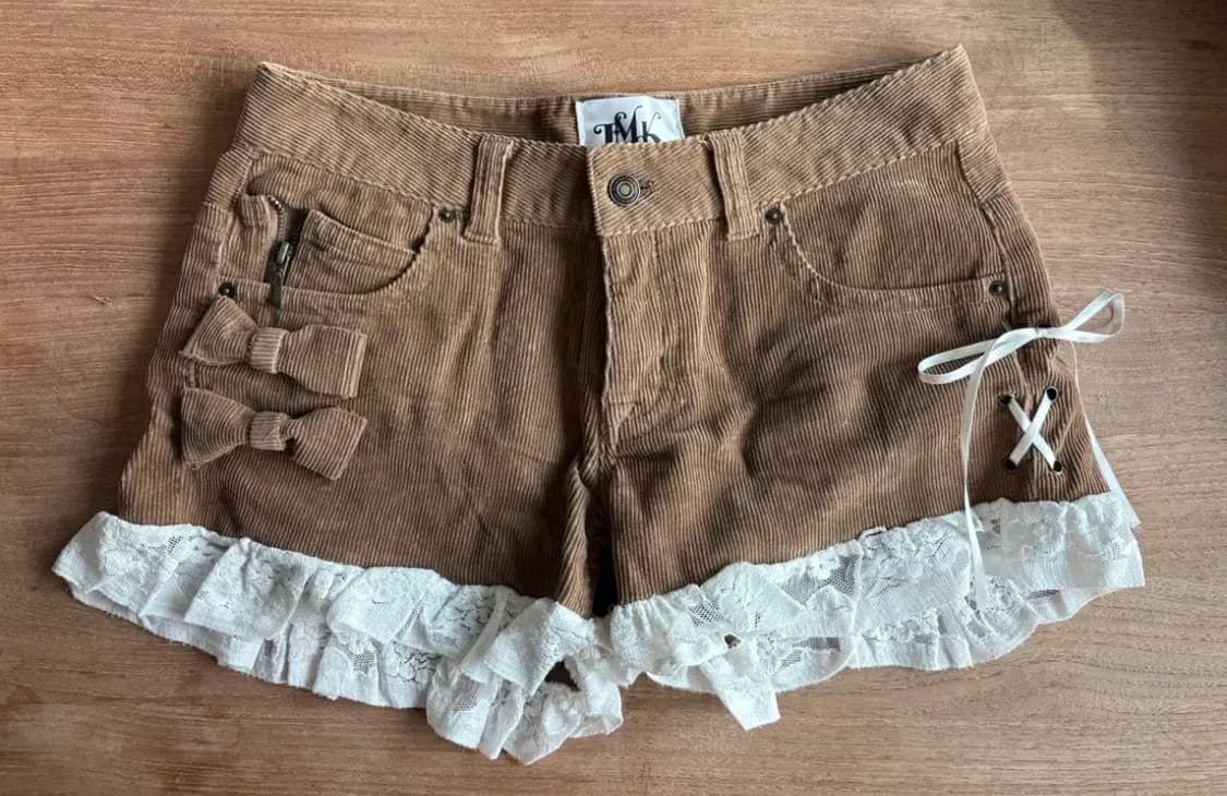 라떼갸루 브라운 반바지 큐롯 상품이미지1