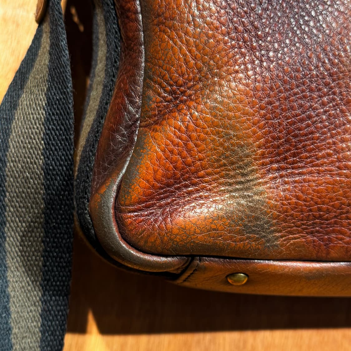 MCM 엠씨엠 카우레더 브리프케이스 서류가방 브라운 상품이미지6