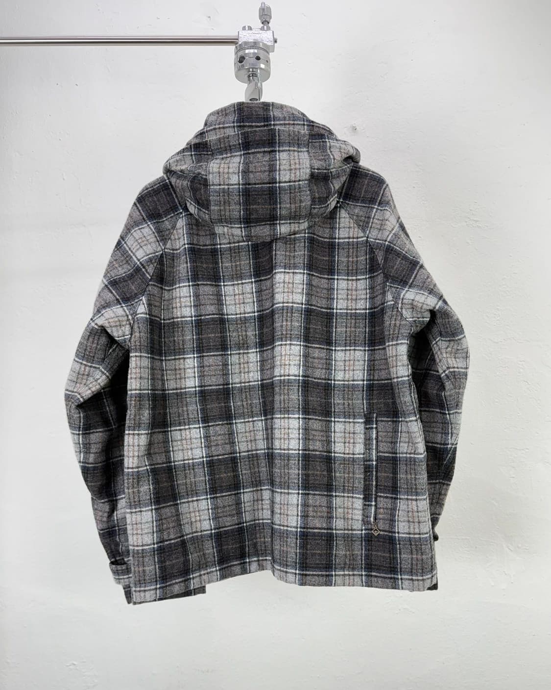 남이서팔 윈드 스토퍼 타탄 체크 히든후디 자켓 상품이미지6